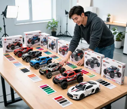Product storyteller arranging Wltoys RC lineup