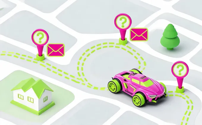Map style contact illustration for Wltoys RC toy support